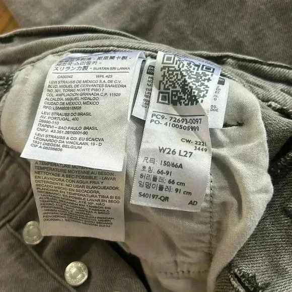 Levi’s ribcage straight ankle, gray scale jeans size women’s size 26x27 - Picture 4 of 8